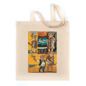 Large tote bag with ‘Harrison Ferret’ design