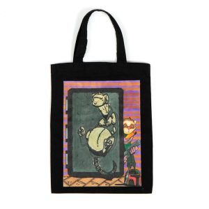 Black Small Tote Bag with “Boba Ferret” design